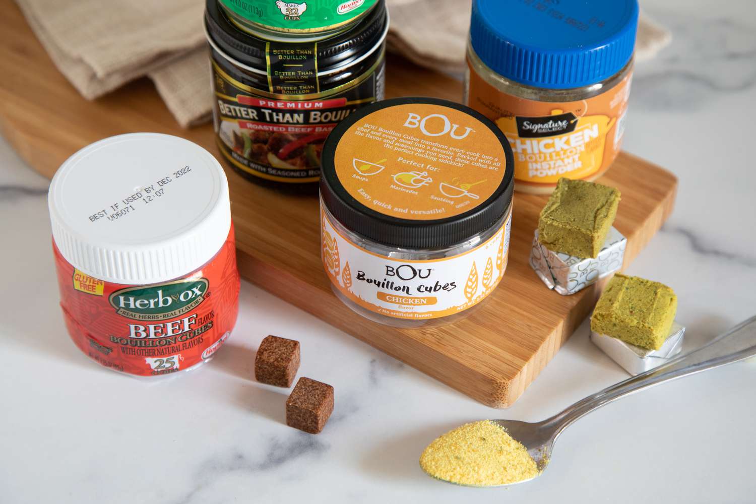 All kinds of bouillon together