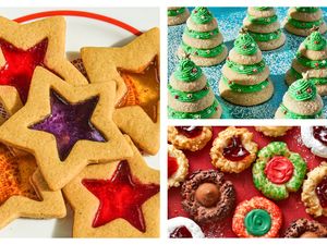 Collage of holidaythemed cookies