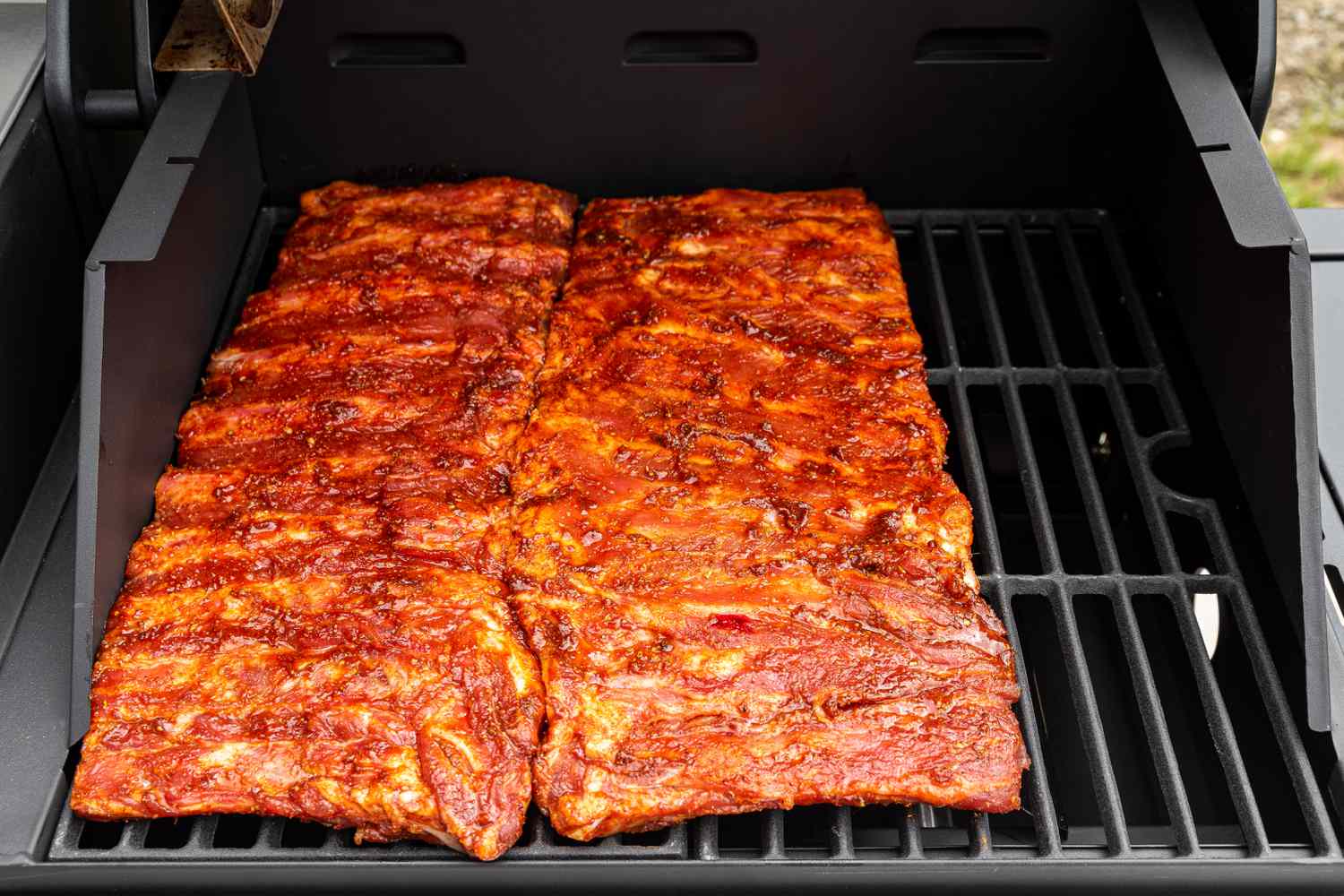 Memphis-Style Pork Ribs on Grill