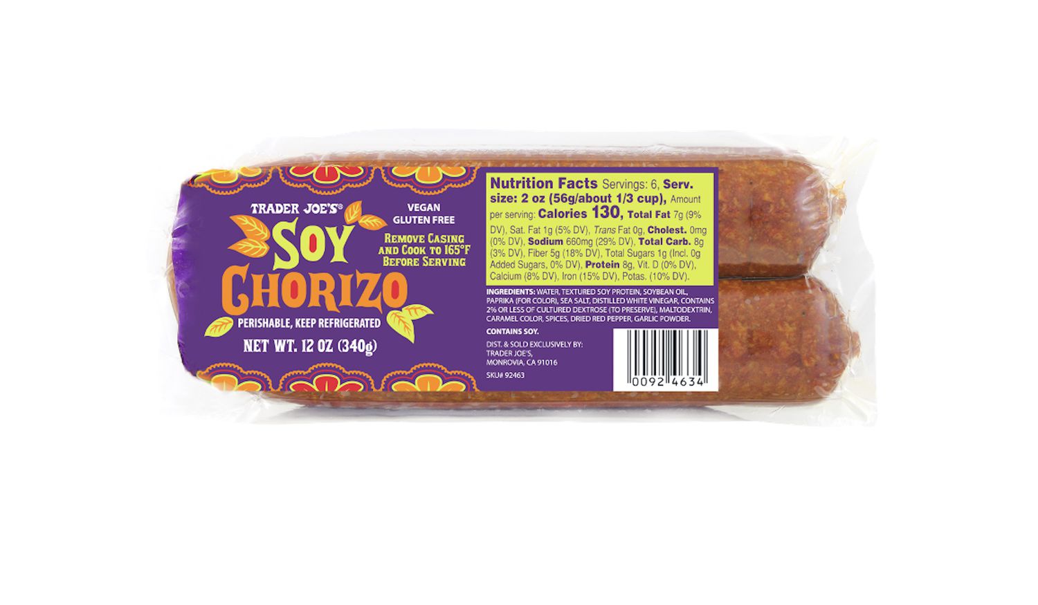 Trader Joe's Soy Chorizo