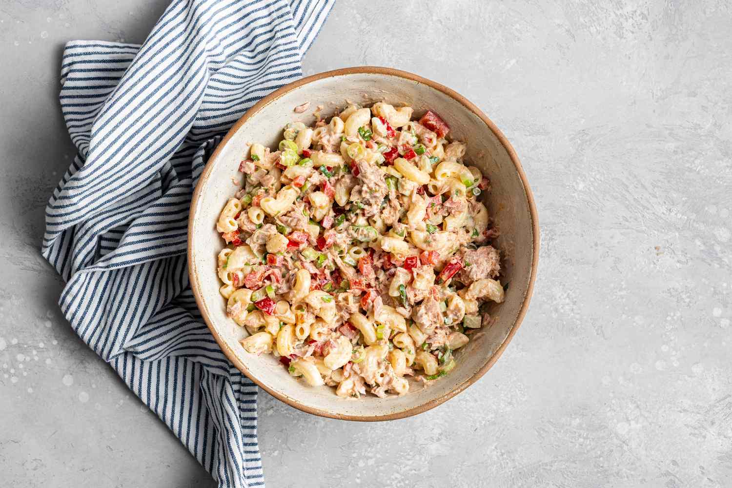 add salad dressing to tuna pasta salad 