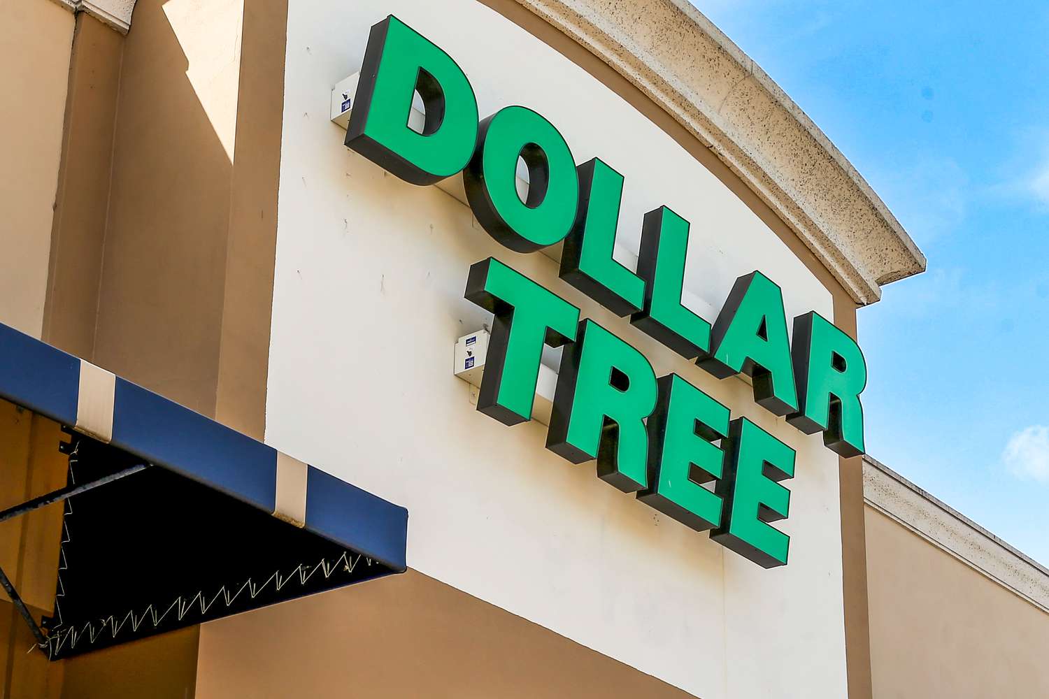 Dollar Tree storefront sign. 