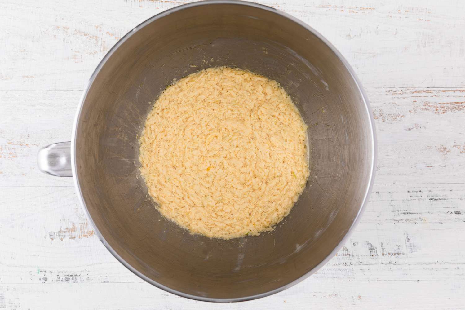 butter mixture in a mixing bowl for Jamaican Black Cake