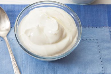 A bowl of creamy Greek yogurt