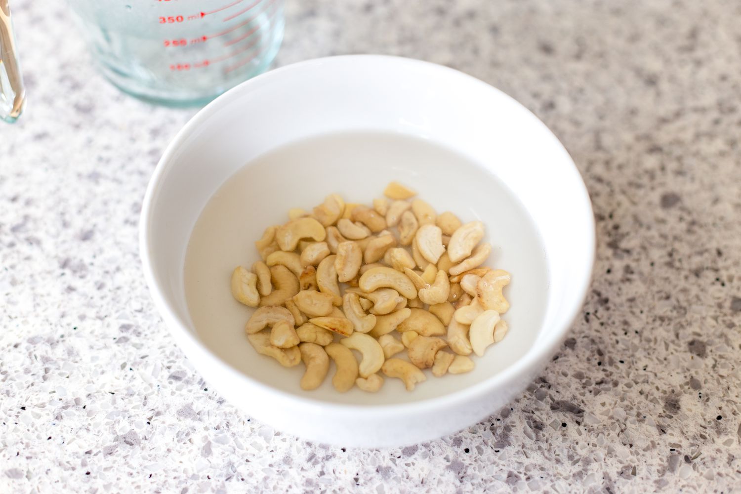 Soaking cashews for vegan cashew queso