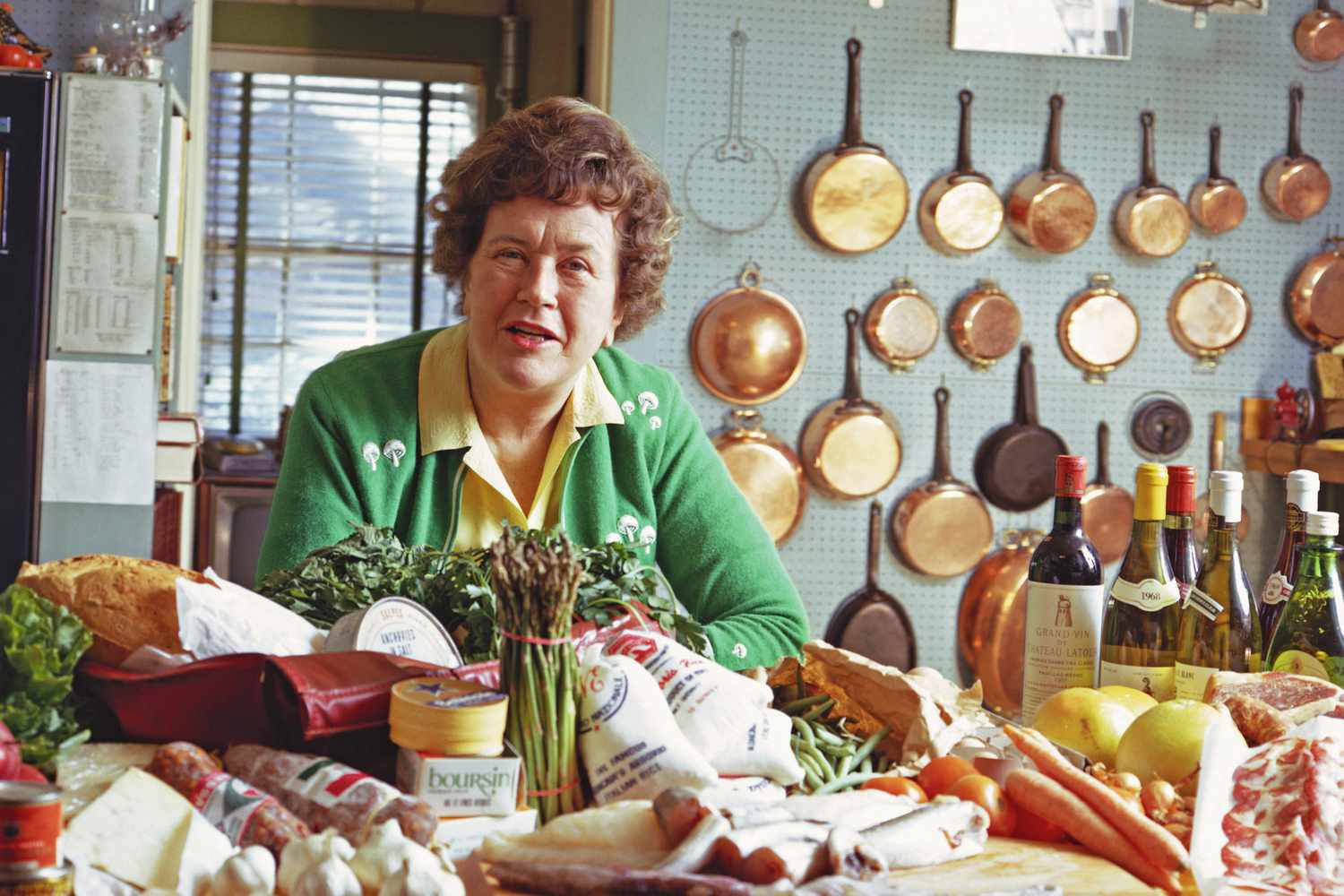 Julia Childs in her kitchen