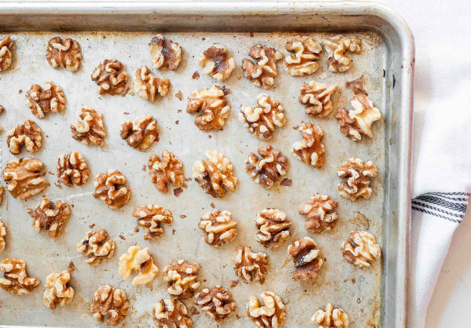 Walnuts on a pan