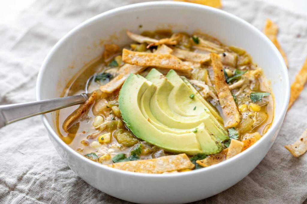 Green Chicken Chili recipe made in the slow cooker