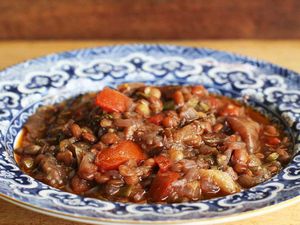 Eggplant Lentil Stew with Pomegranate Molasses
