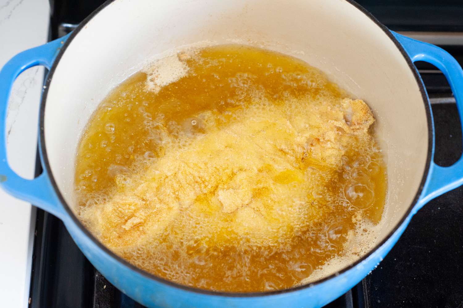 Frying Fish for Fish Po' Boy