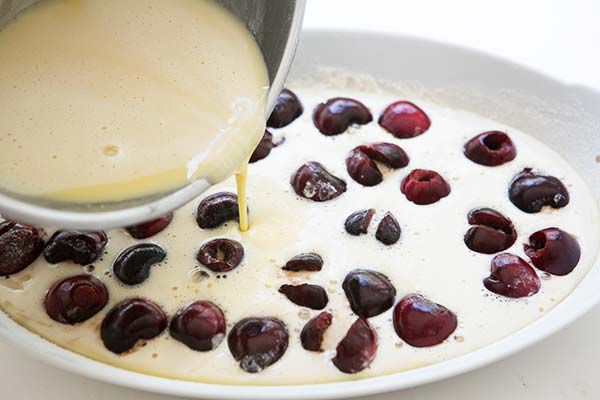 cherry clafoutis batter