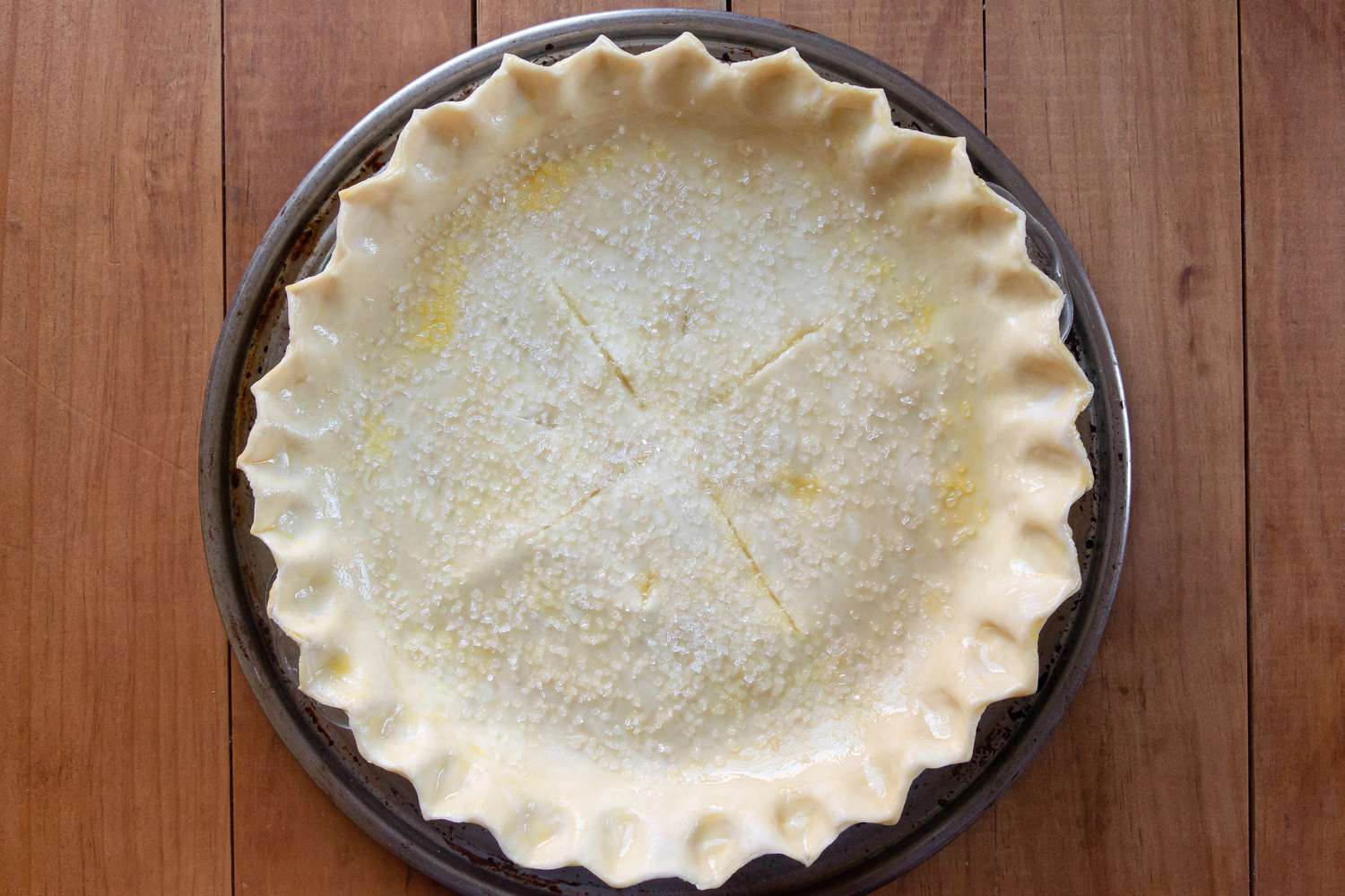 Ohio Lemon Pie ready for the oven.