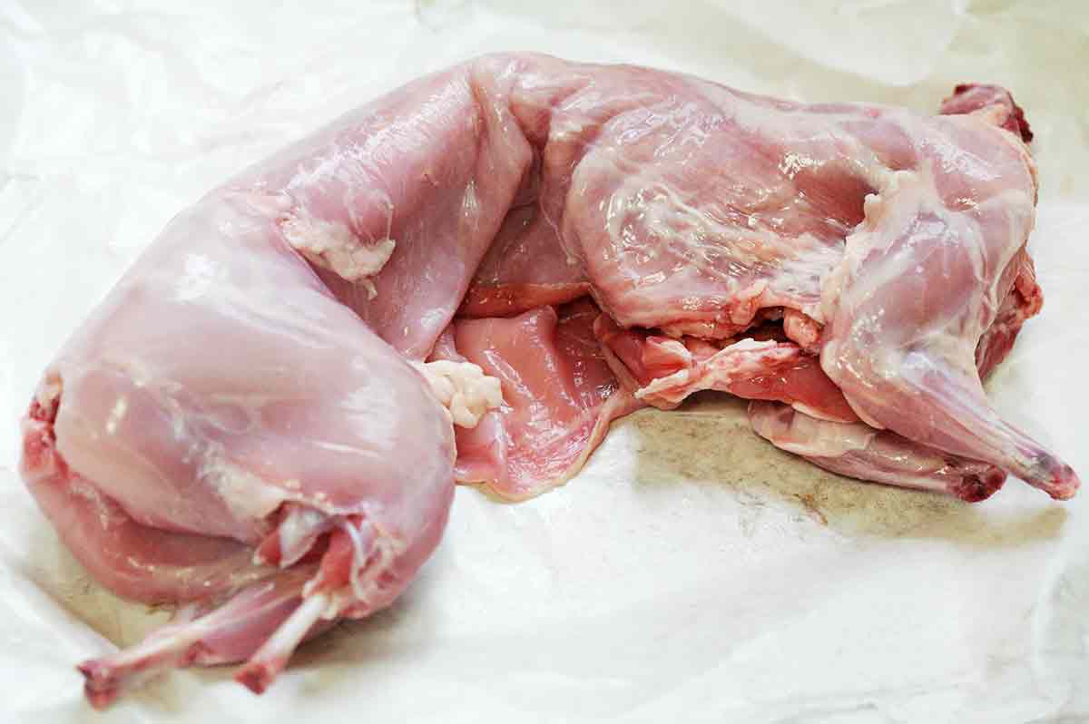 Whole Rabbit, ready to be cut into parts