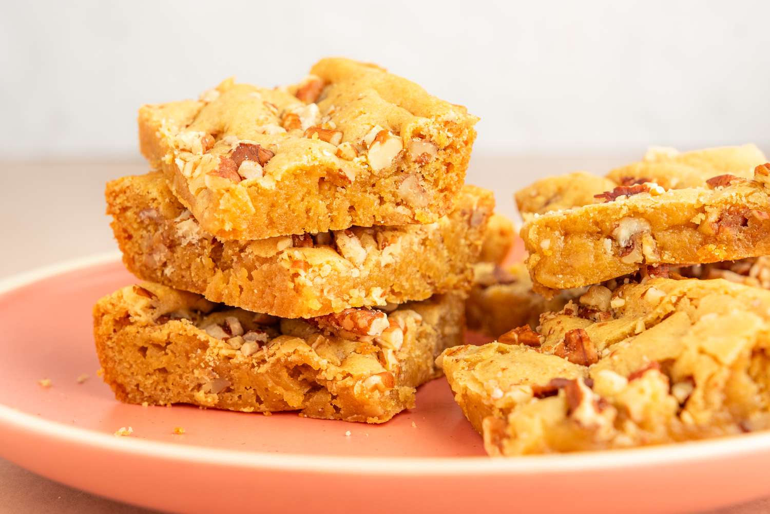 Butterscotch bars on a plate