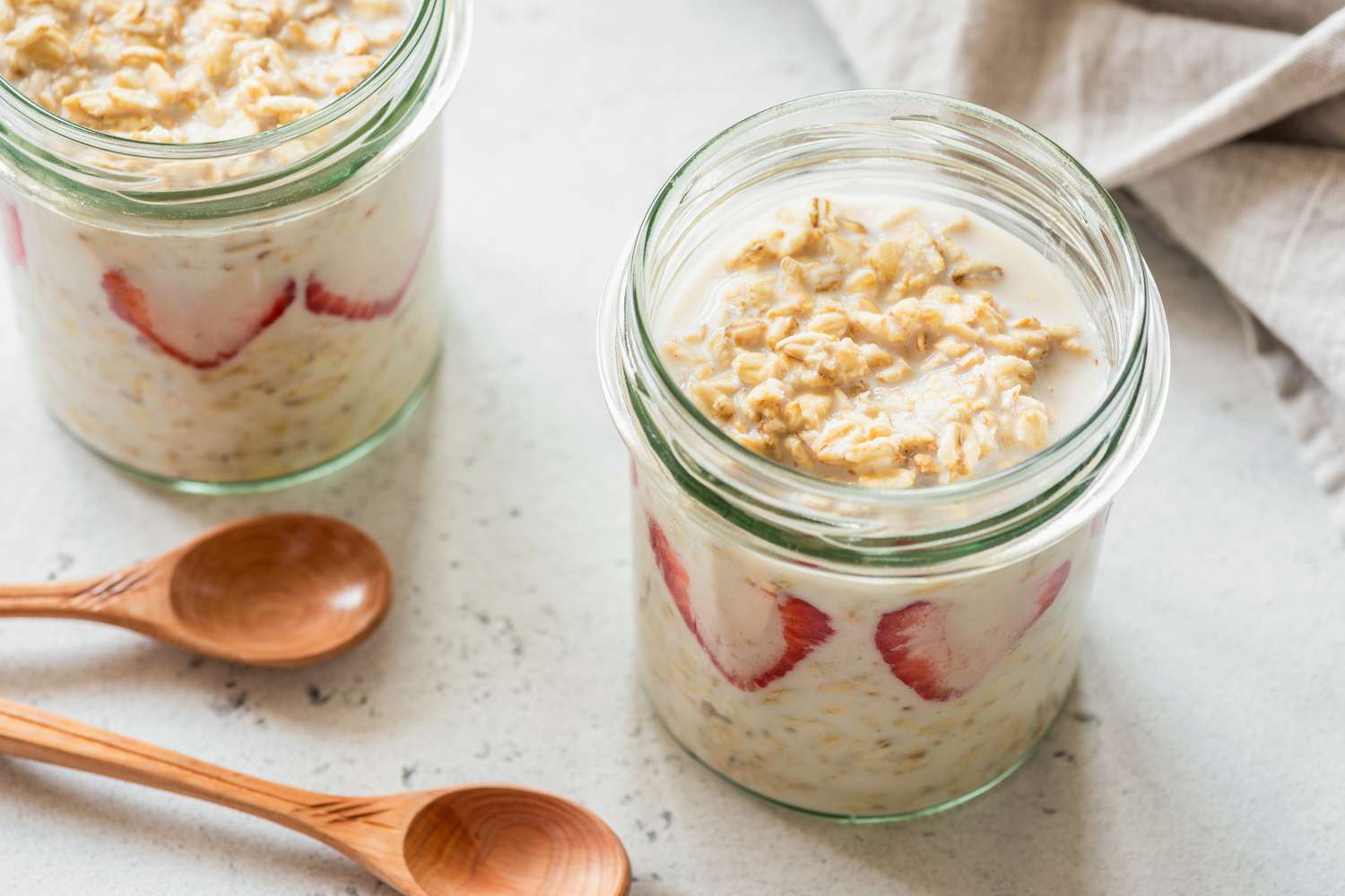 Overnight oats in a mason jar