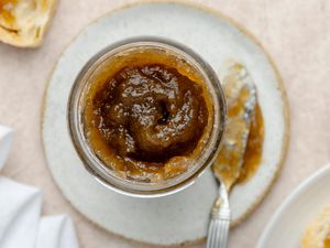 Apple Butter resting in a jar