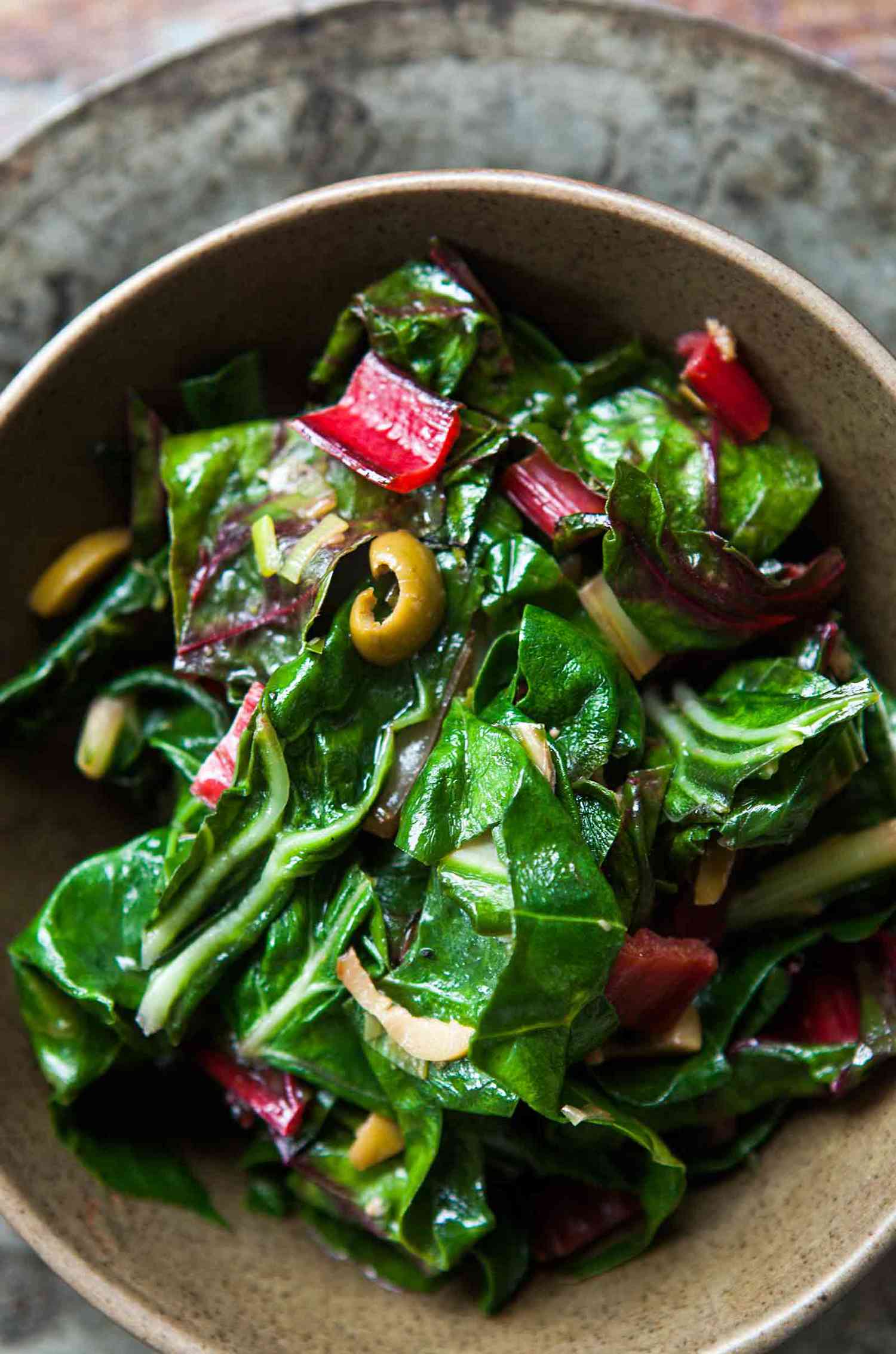 Swiss Chard with Olives
