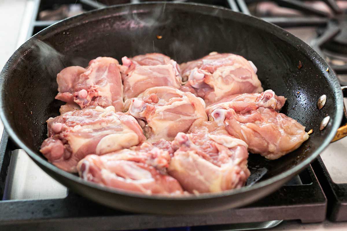 Best Chicken and Rice Casserole brown the chicken in the saute pan