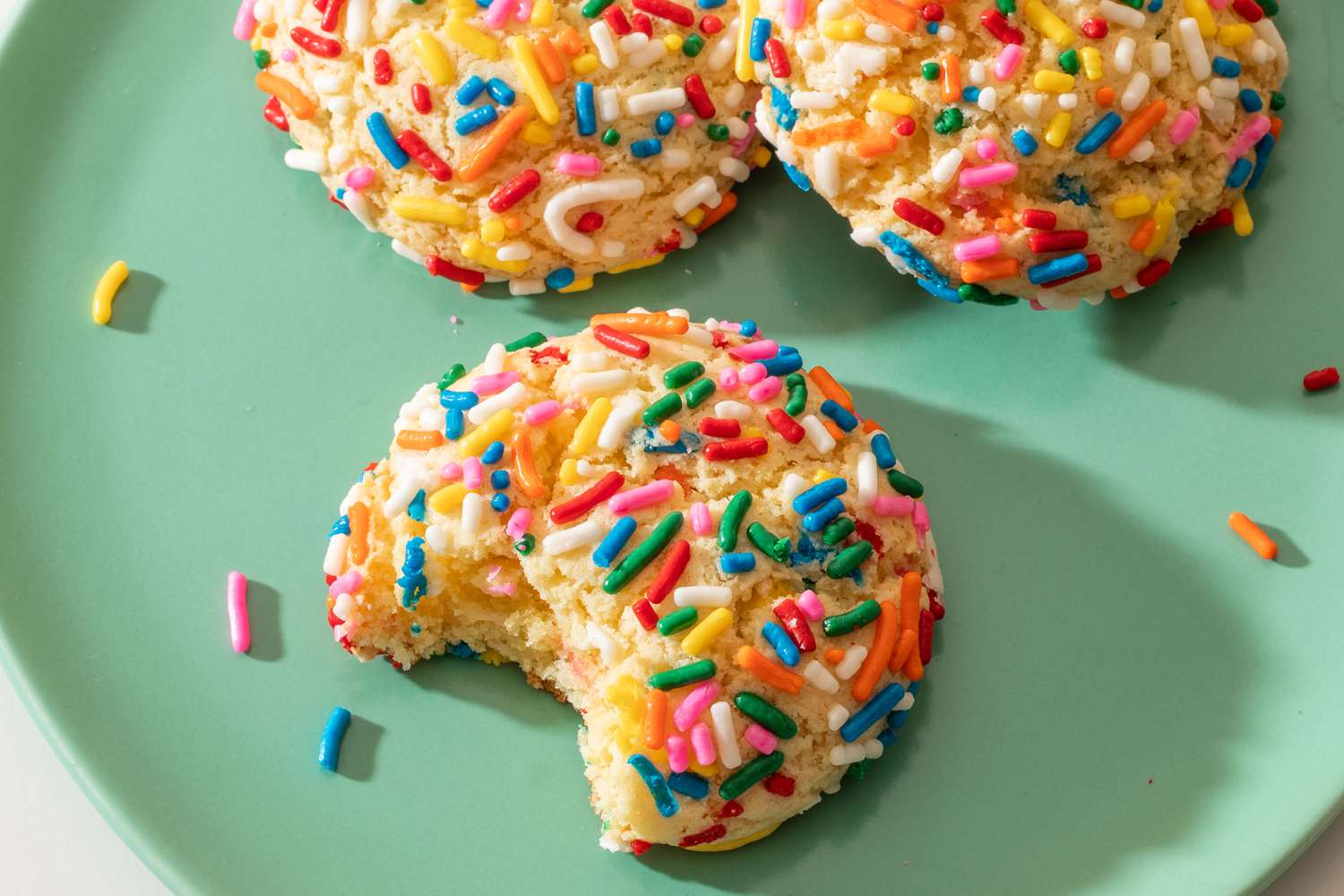 Cake Mix Cookies (3 Ingredients) on a dessert plate