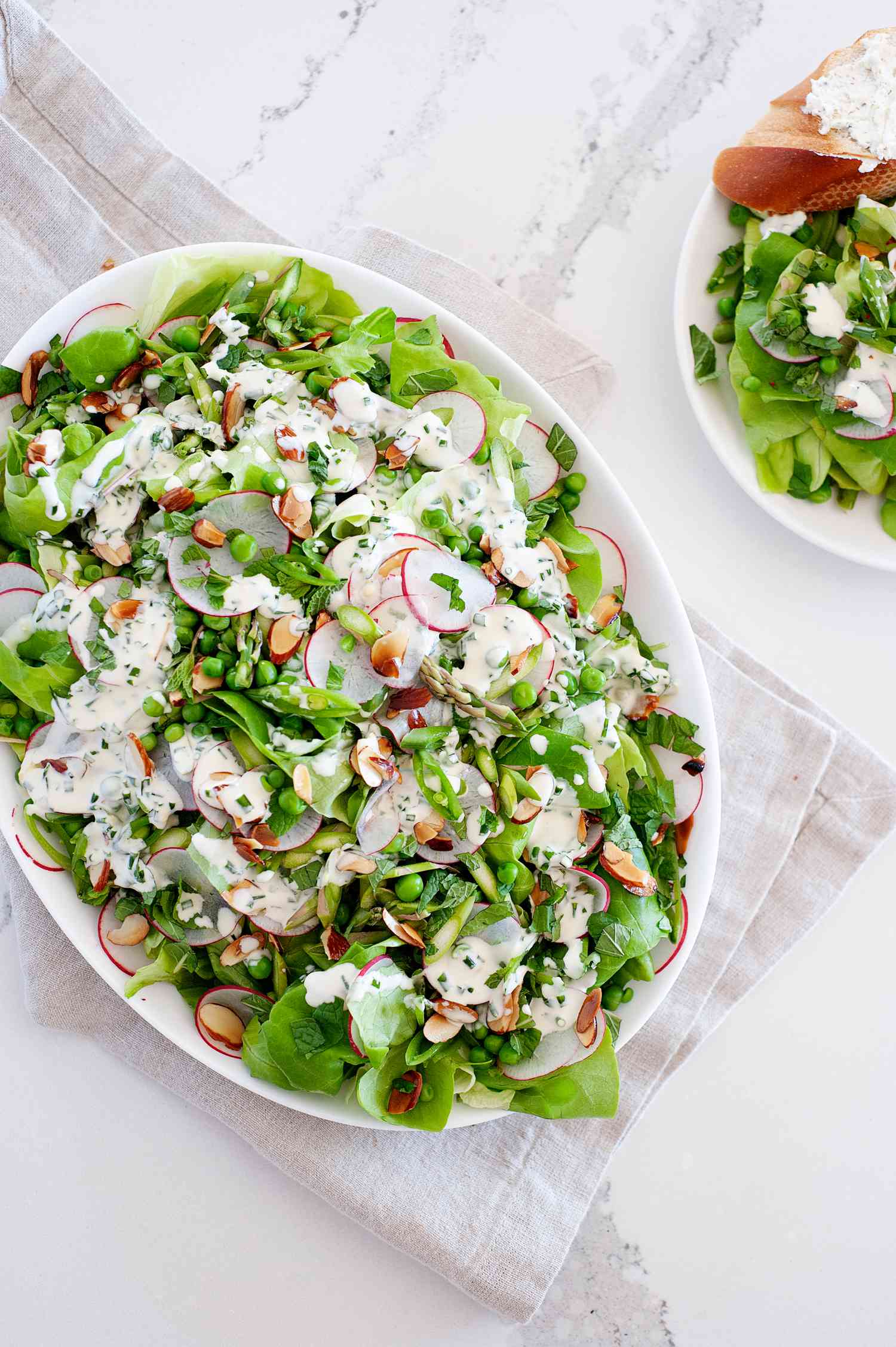 Green Spring Salad with Asparagus and Peas