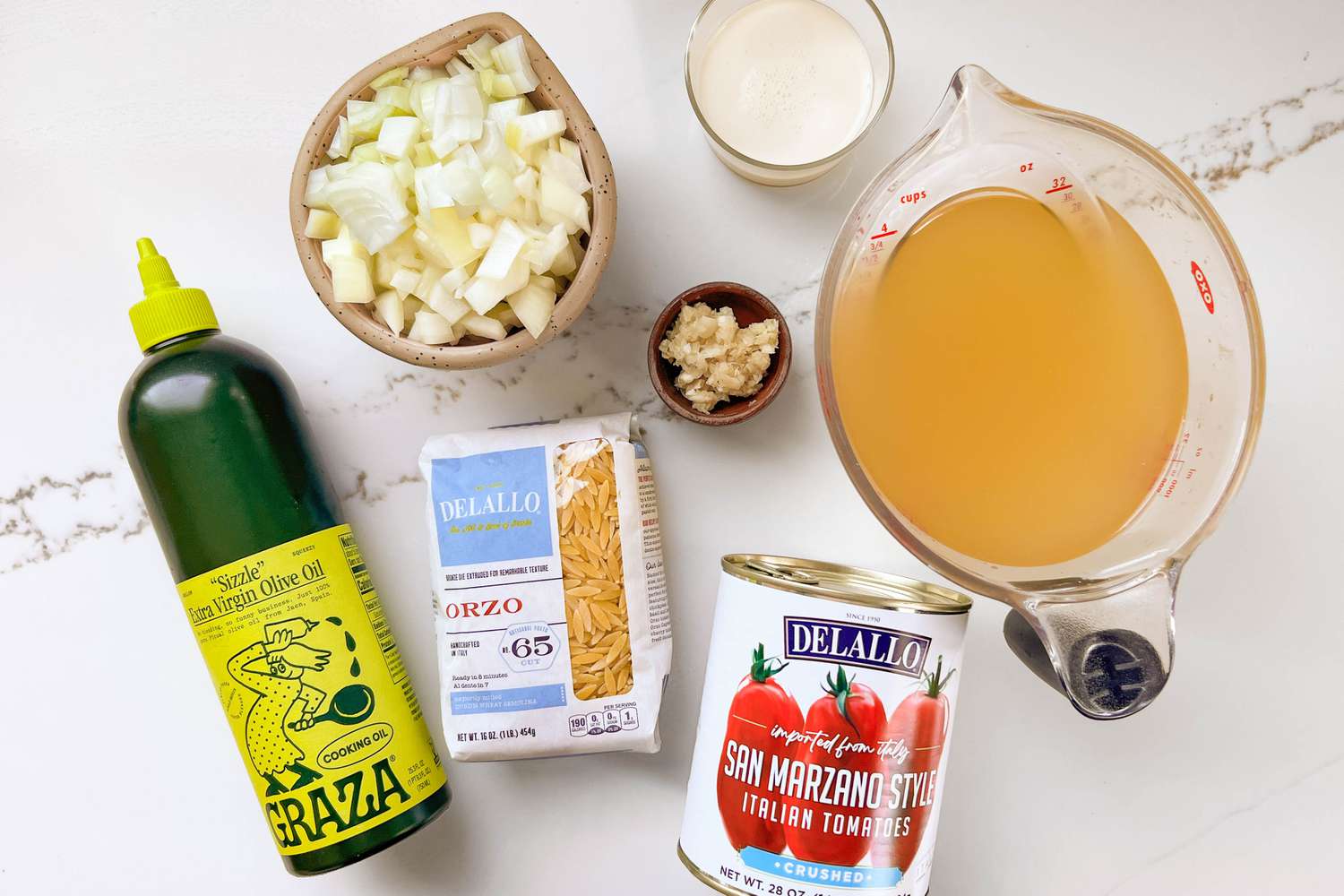 Ingredients to make Ina Garten's tomato soup