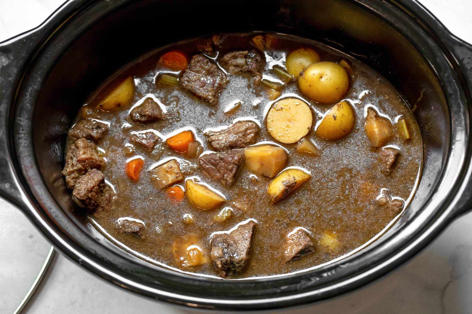 Slow Cooker Beef Stew in Slow Cooker (Cooked)