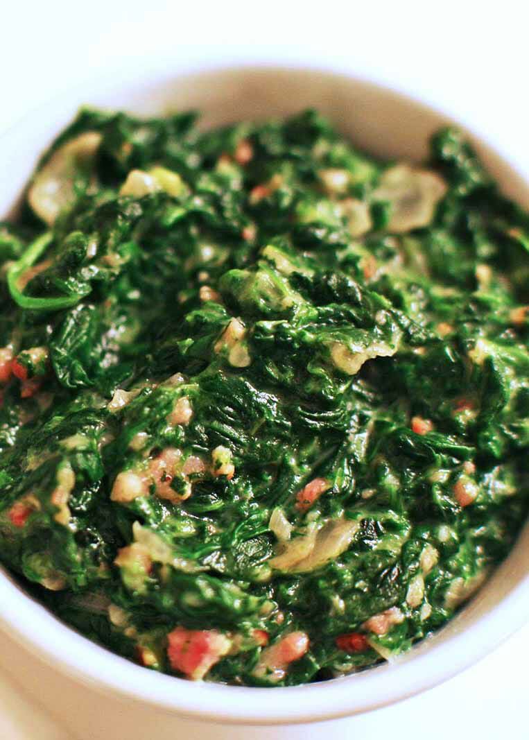 Creamed Spinach with Bacon