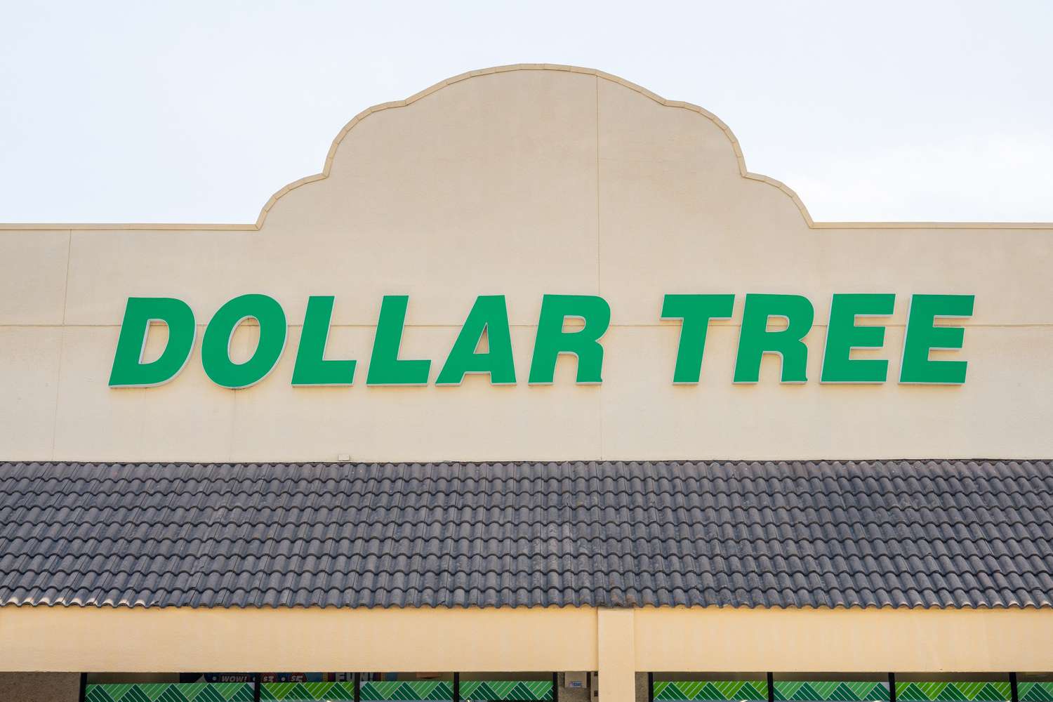 Dollar Tree storefront sign on a building