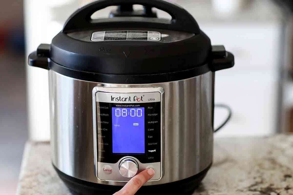 A Pressure Cooker resting on a counter
