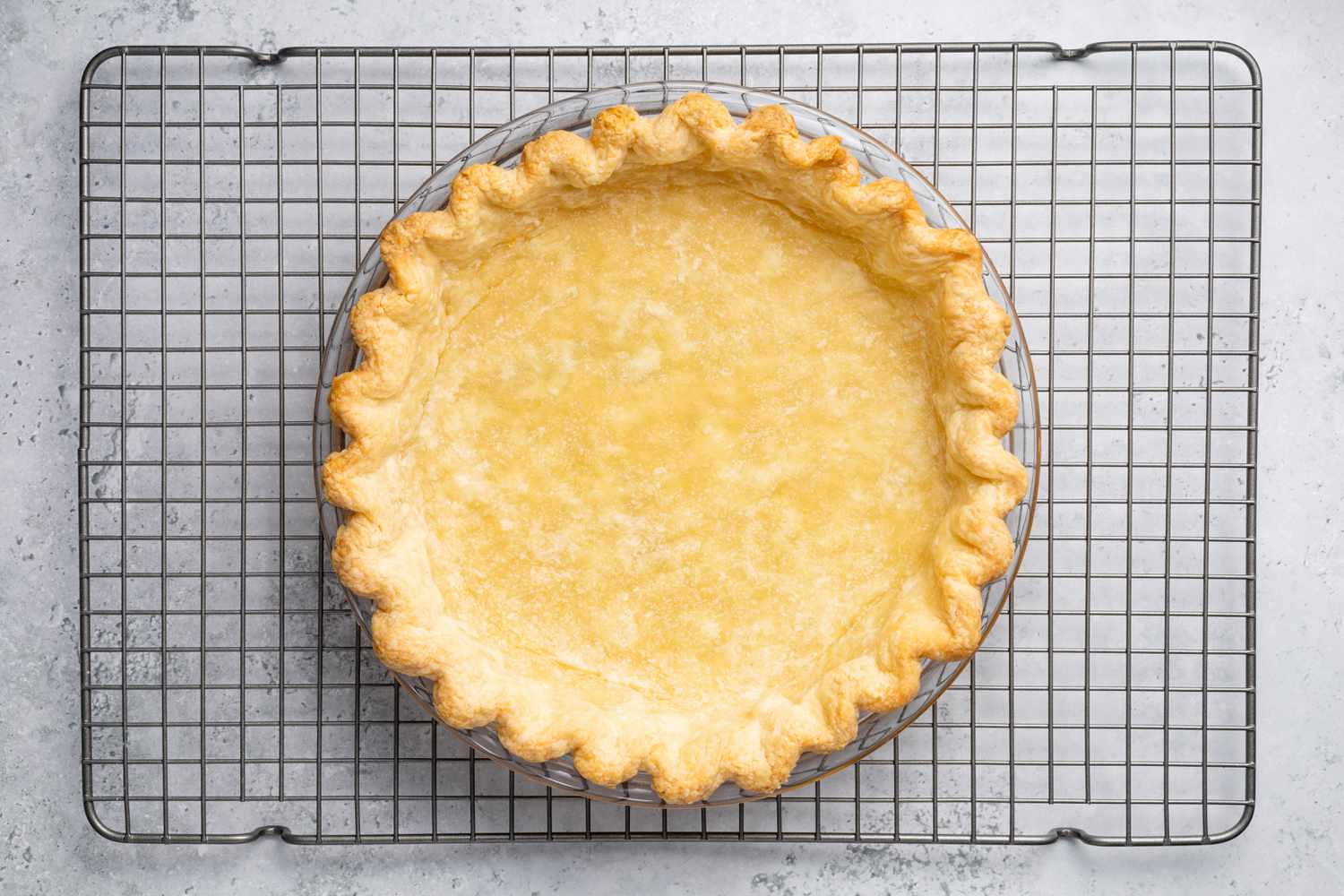 Par-baked Egg Custard Pie Crust Cooling