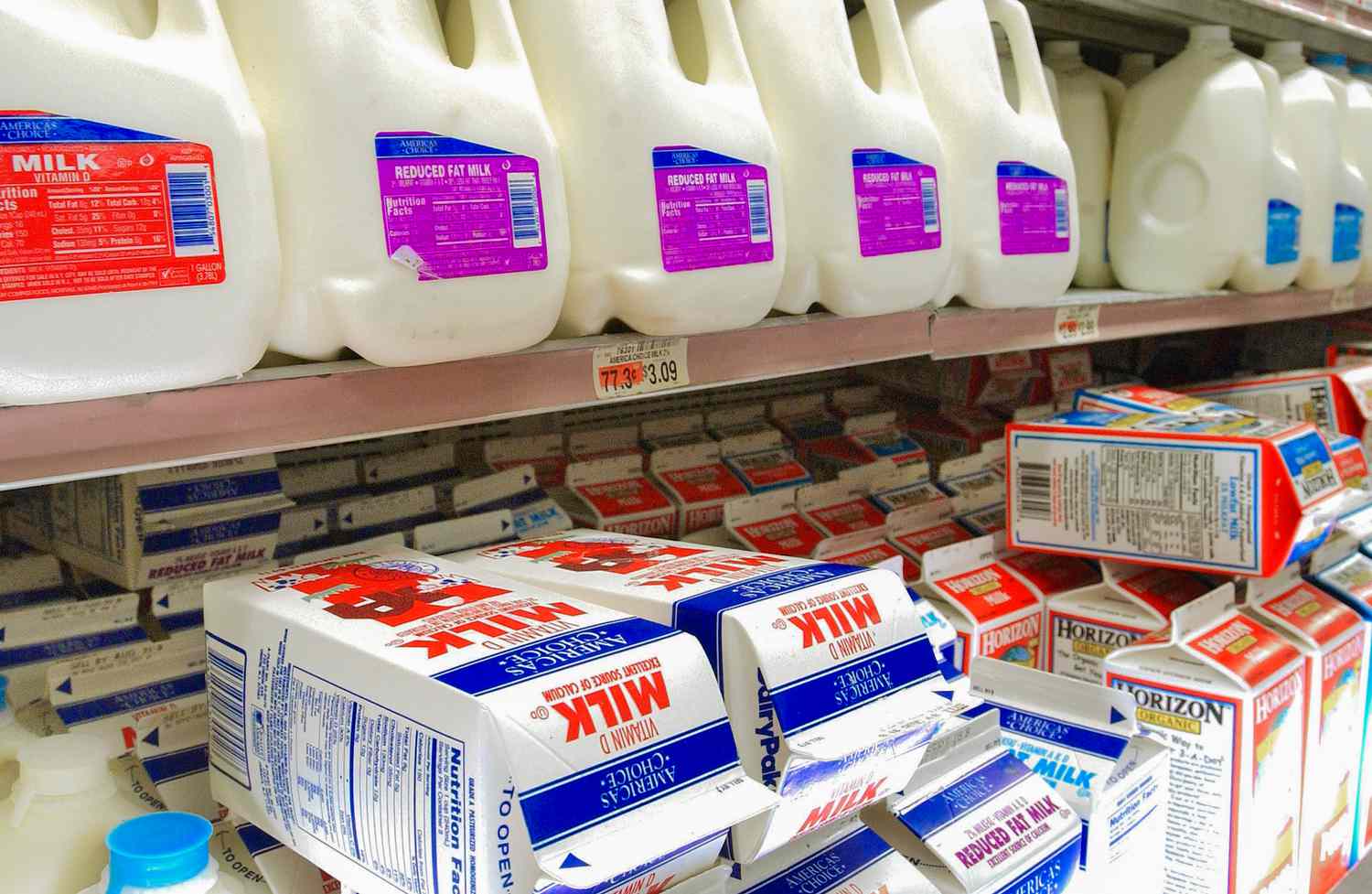 milk at store