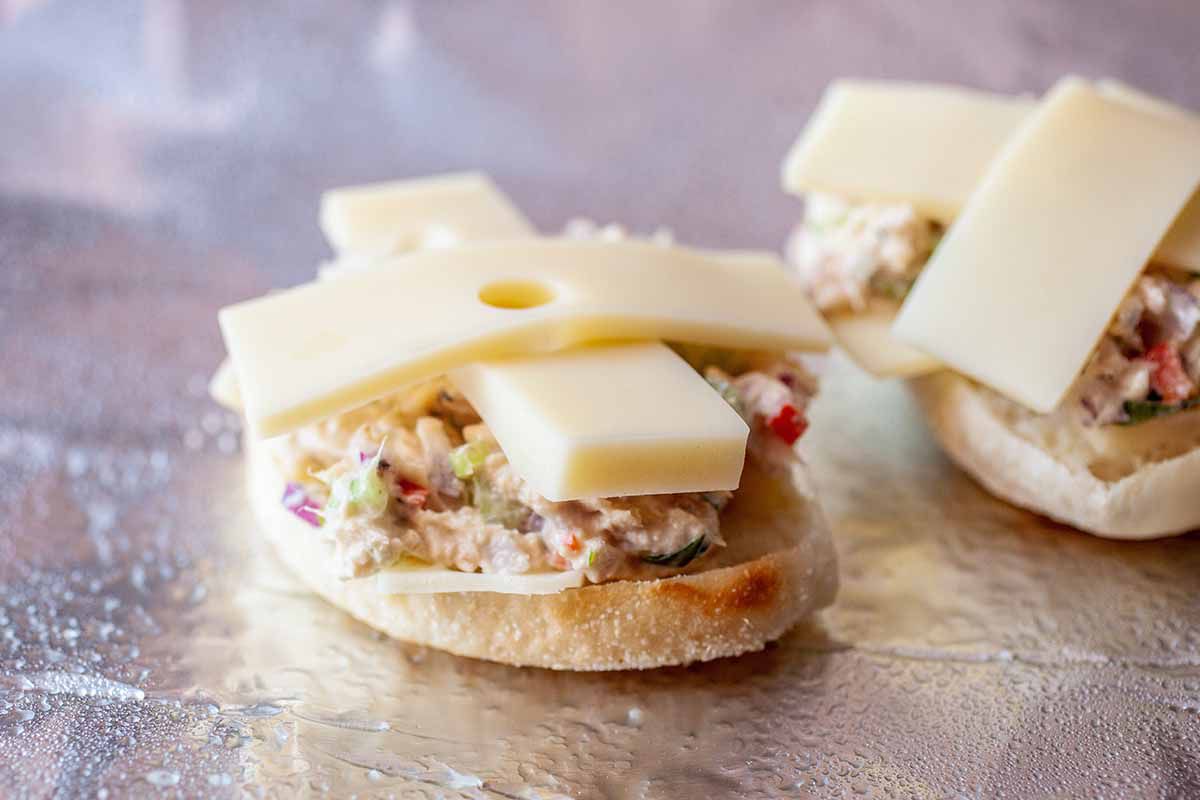 Tuna melt sandwich add the cheese