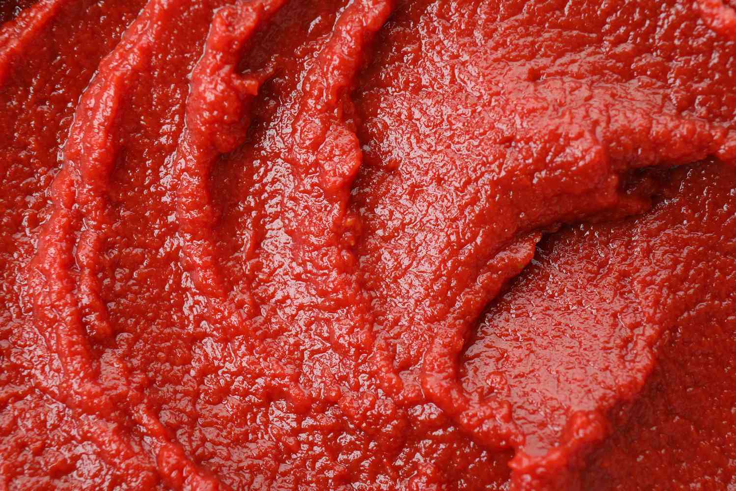 close-up view of tomato paste