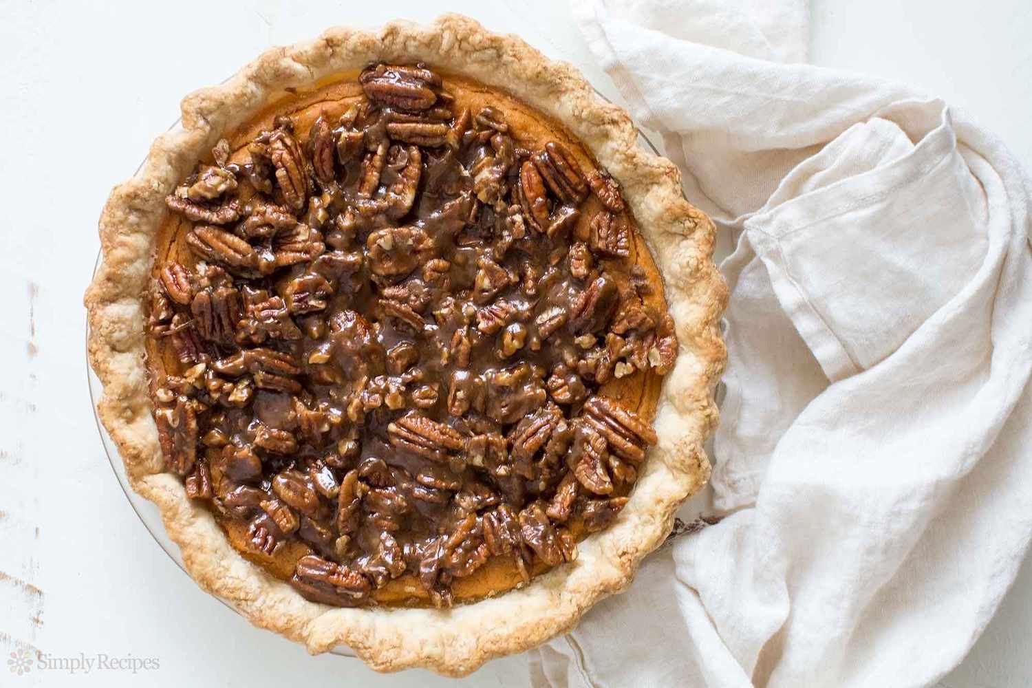 Sweet Potato Pie with Pecan Topping
