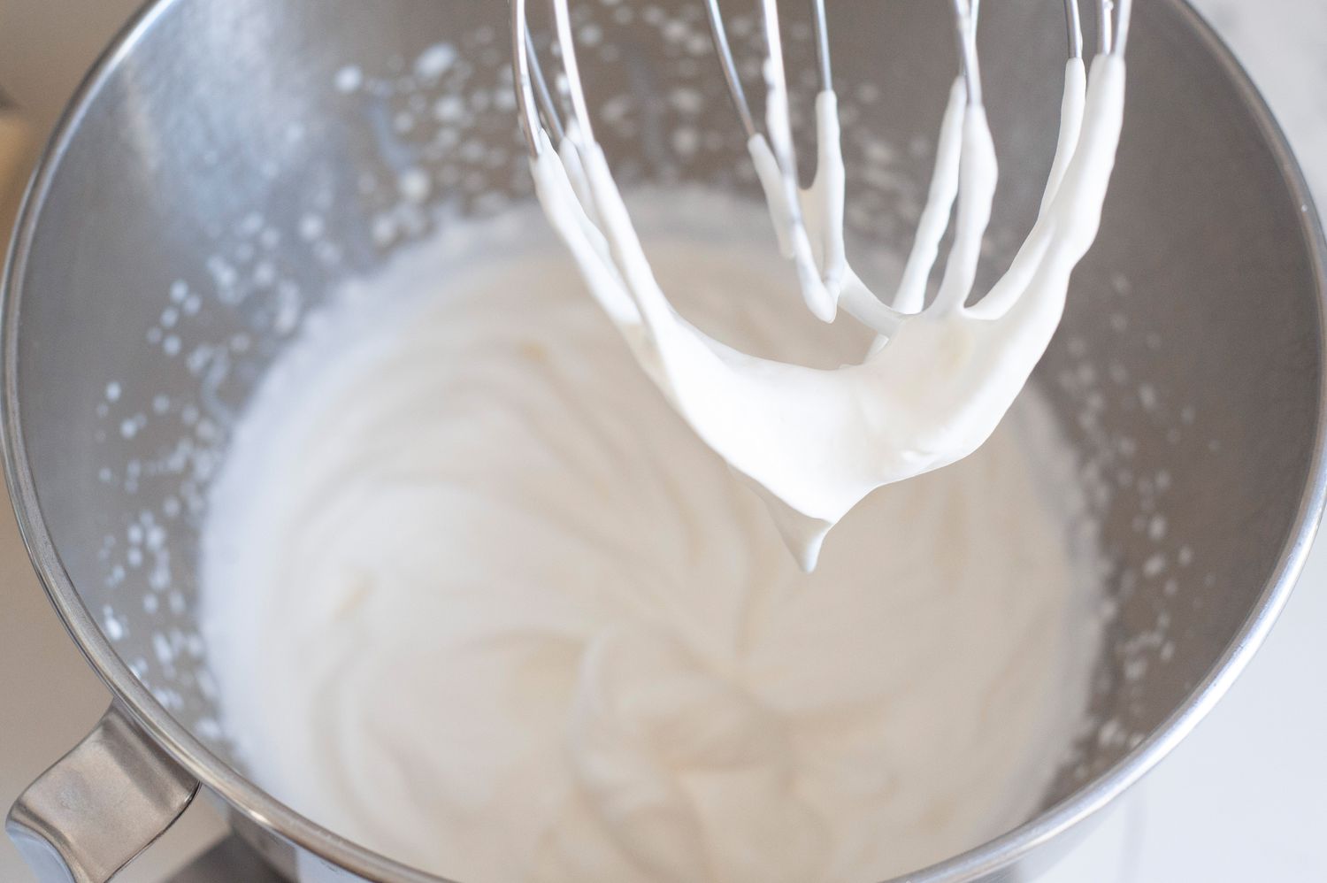 Whipped cream topping. 