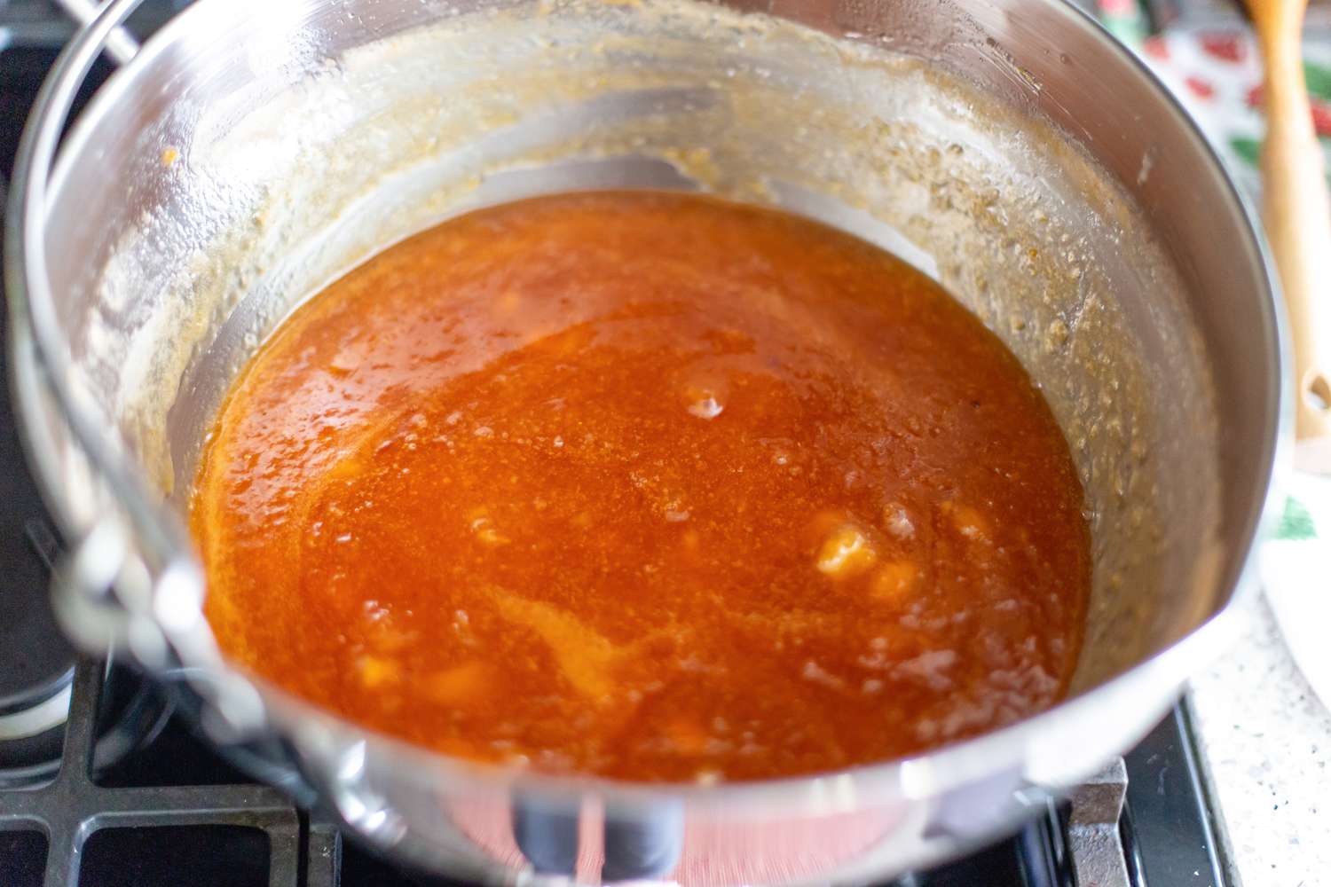 Peach and Pineapple Jam in Pot