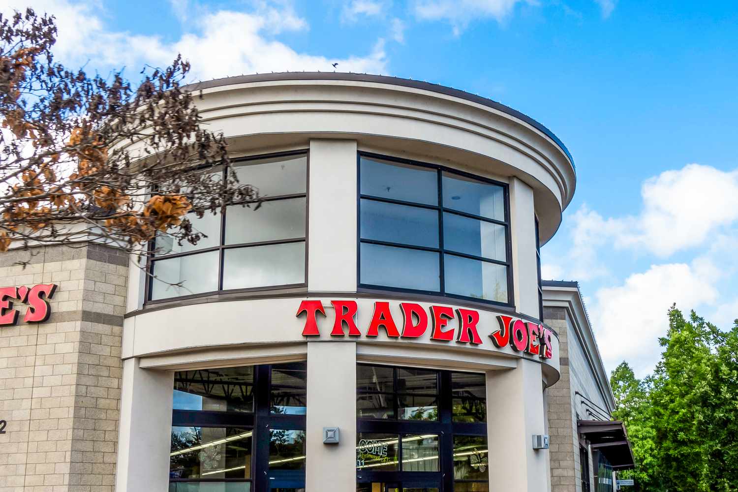 Outside view of a Trader Joe's store