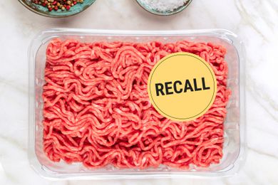 Container of ground beef