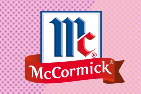 McCormick logo with a ribbon colorful background