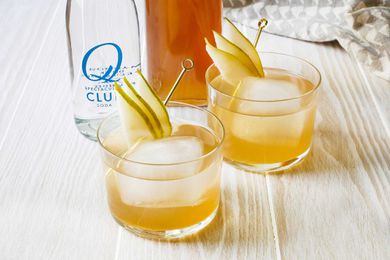 pear ginger shrub drink