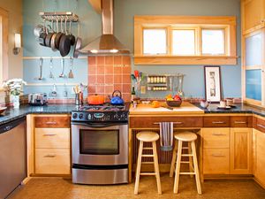 A sunny, lived in kitchen