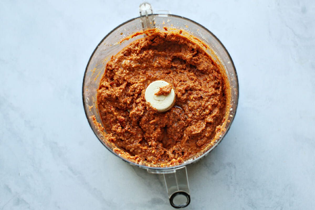 Pesto with Walnuts and Sun-Dried Tomatoes finish the pesto