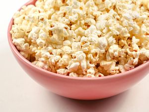 A bowl filled with popcorn