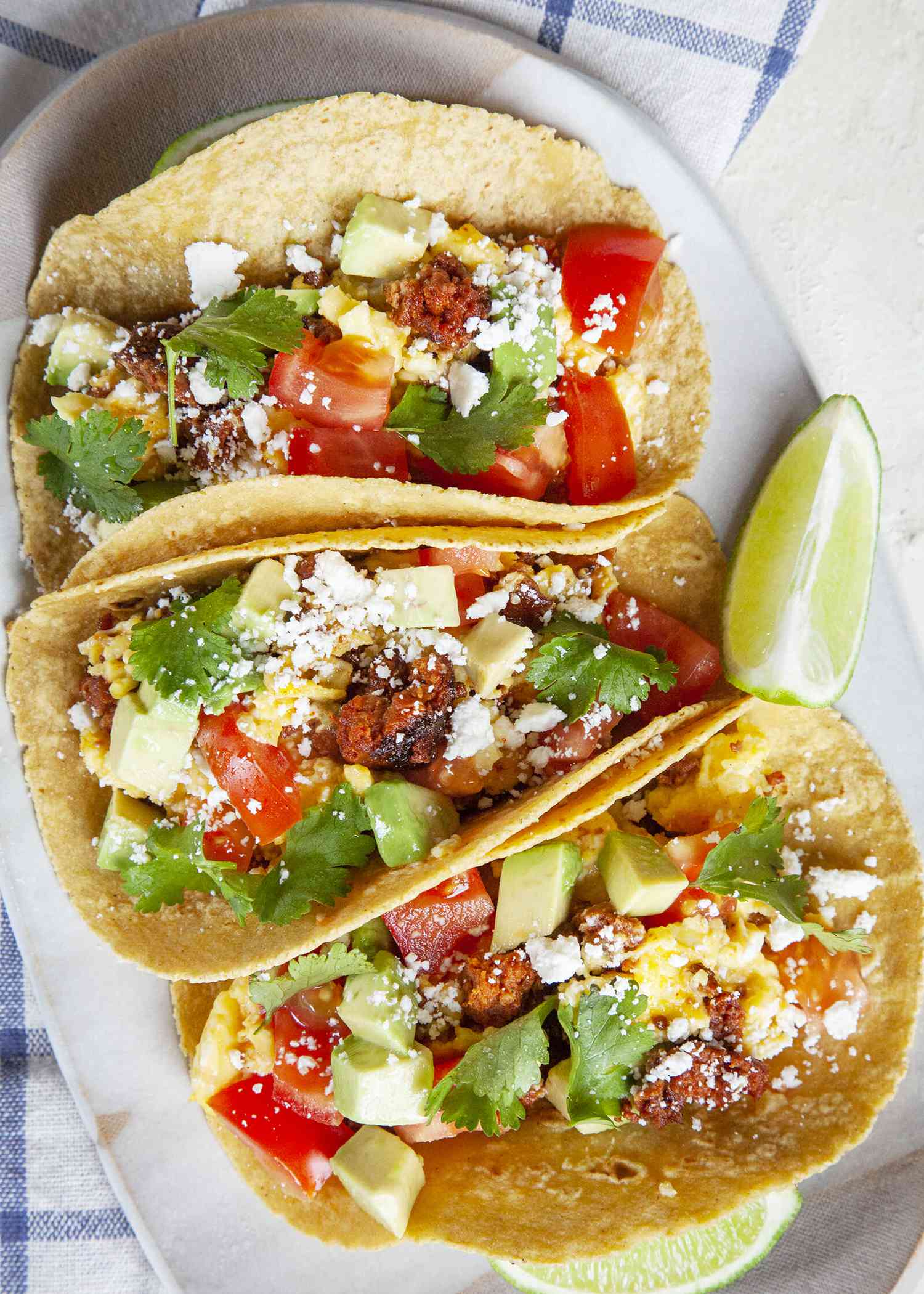 Egg Breakfast Tacos with Chorizo
