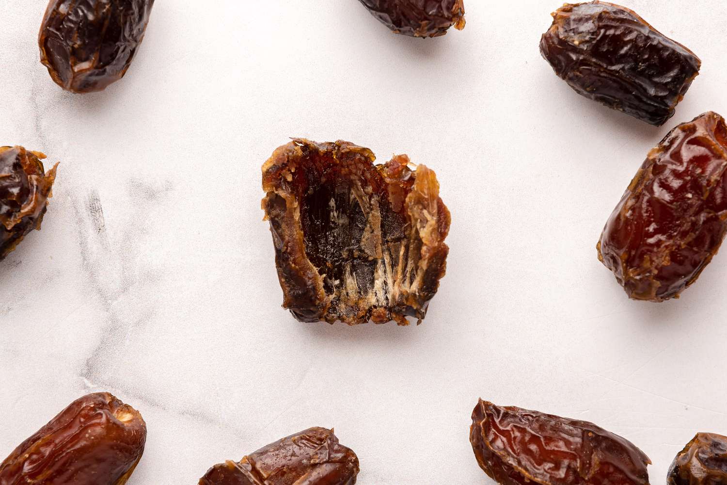 Date Pitted and Opened for Candy Bar Dates Recipe