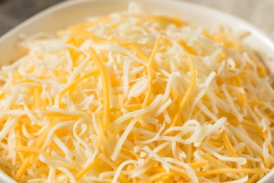 A bowl of shredded cheese