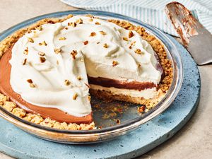 Arkansas Possum Pie with one slice removed