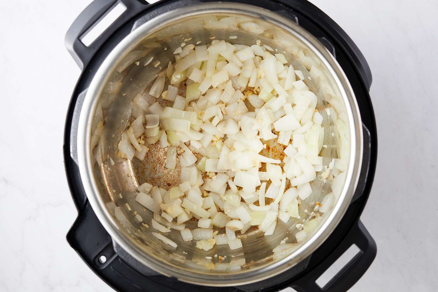 Onions Softened in Instant Pot for Instant Pot Collard Greens Recipe