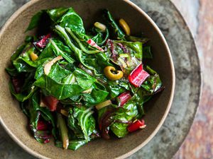 Swiss Chard with Olives