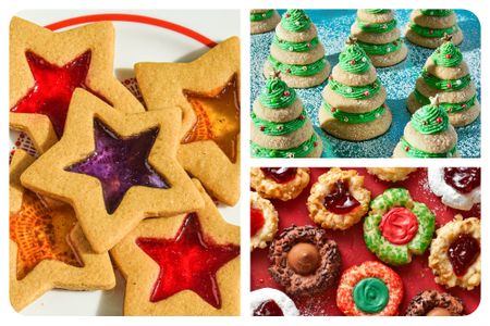 Collage of holidaythemed cookies